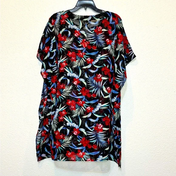 Tommy Bahama Midnight Orchid Tunic Swim Cover Up‎ Womens S/M P/M #SS500148 - Picture 7 of 8